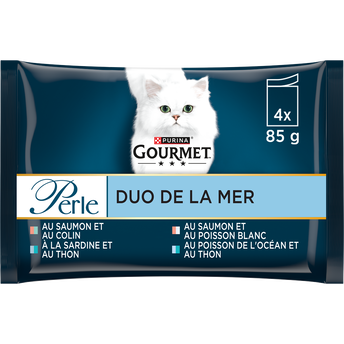 Image de Sachets fraîcheur pour chat PERLE Duo de la Mer GOURMET