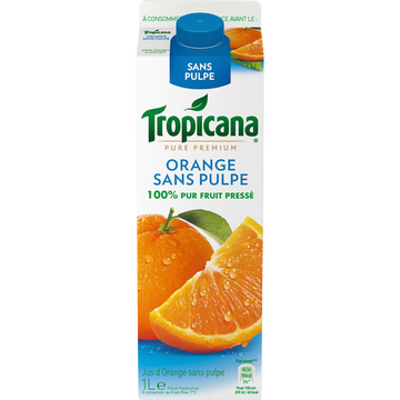 Tropicana Pur Jus Frais D'orange Sans Pulpe Tropicana - Brique 1l