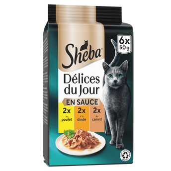 Image de Sachets fraîcheur chat Délices du Jour volaille en sauce SHEBA