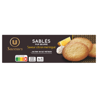 Image de U SAVEURS
Biscuits Sablés saveur citron meringué