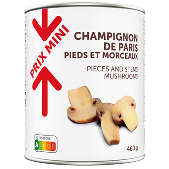 Image de Champignons de Paris pieds et morceaux PRIX MINI - Boîte
