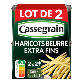 Image de Haricots beurre extra fins CASSEGRAIN - 2 boîtes de