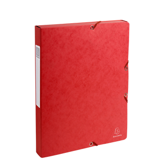 Image de Boite de classement EXACOMPTA, 24x32 cm, dos 25 cm, carton, rouge