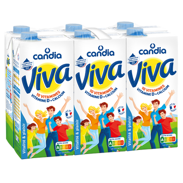 Candia Lait Vitaminé 1%mg Uht Candia Viva - 6x1l