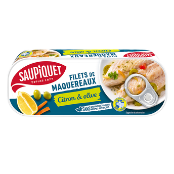 Image de Filet de maquereaux marinade citron olives SAUPIQUET