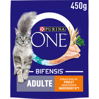 Image de Croquettes pour chat adulte Poulet, Céréales Complètes PURINA ONE