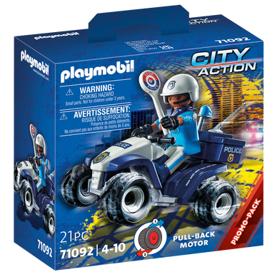 PLAYMOBIL - Policier et quad 71092 - Dès 4 ans - Super U, Hyper U, U  Express 