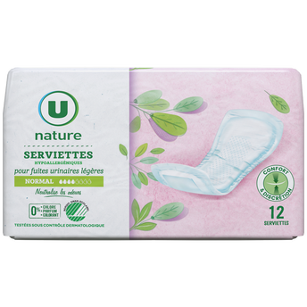Image de U NATURE
Serviettes incontinence normal