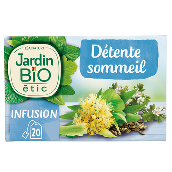 Image de Infusion Bio Détente sommeil JARDIN BIO ETIC - 20 sachets