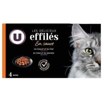 Image de U
Sachets fraîcheur pour chat Les délicieux effilés en sauce viandes etpoissons