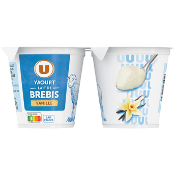 Image de U
Yaourt au lait de brebis sucré à la vanille  3%MG