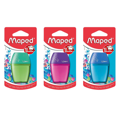 Taille crayon à réservoir MAPED Shaker, 1 trou, coloris assortis - - Super  U, Hyper U, U Express 