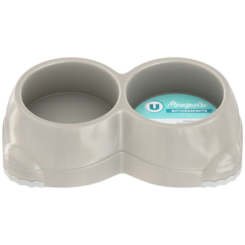 Image de U
Mangeoire double antidérapante pour chien 2x645ml