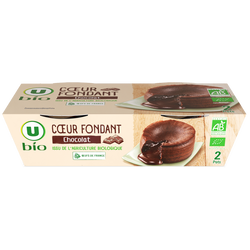 Gateau Au Chocolat Noir Au Coeur Fondant U Bio 2x90g 180g