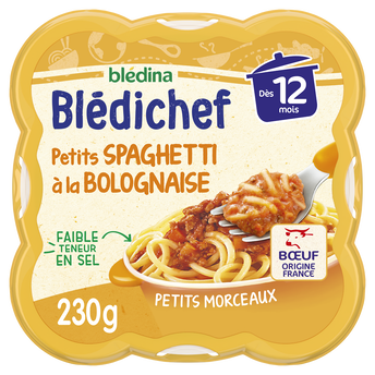 Image de Plat bébé spaghetti à la bolognaise dès 12 mois BLEDICHEF BLEDINA