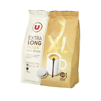 Café dosettes doux XL - Compatible SENSEO - x20 - Super U, Hyper U