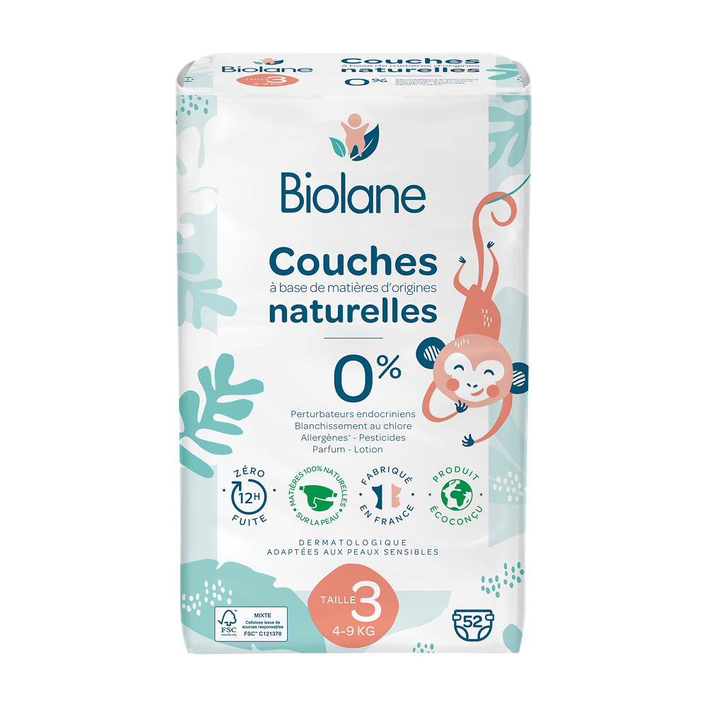 Biolane Couches Jumbo Taille 4-3 x 44 couches 264 couches 