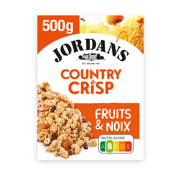Image de Céréales country crisp fruits et noix JORDANS, paquet de