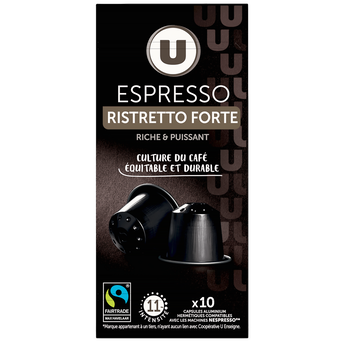 Image de U
Café capsules Bio ESPRESSO RISTRETTO FORTE N°11 - compatible NESPRESSO