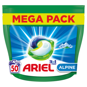 Image de ARIEL - Lessive en Capsules - All in 1 pods - Alpine - 50 lavages - 1.015