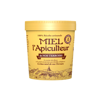 Image de Miel de nos terroirs crèmeux MIEL L'APICULTEUR, pot en carton