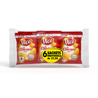 Image de Chips la classique nature VICO, multipack 6x27
