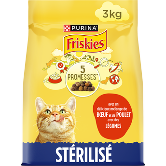 Image de Croquettes pour chat adulte Boeuf et Poulet FRISKIES