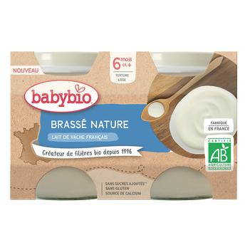 Image de Brassé nature au lait de vache français BABYBIO, 2x130g