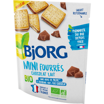 Image de Biscuits Mini fourrés chocolat lait bio BJORG - Sachet