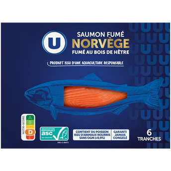 Image de U
Saumon fumé Atlantique, Norvège, 6 tranches
