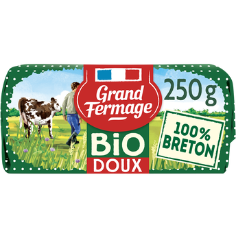 Image de Beurre doux moulé bio 82% de matière grasse GRAND FERMAGE, plaquette de