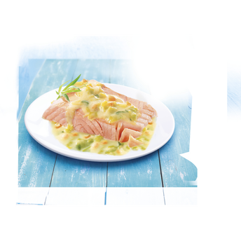 Image de Saumon Atlantique fondue poireaux et crème fraîche MARIE
