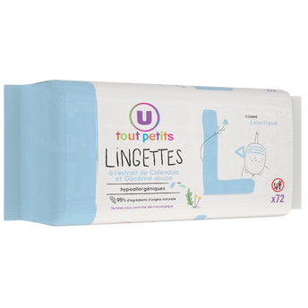Image de U TOUT PETITS
Lingettes classiques pour bébé