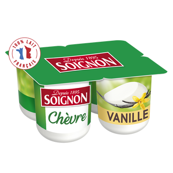 Image de Yaourts au lait de chèvre vanille SOIGNON  - 4 pots de