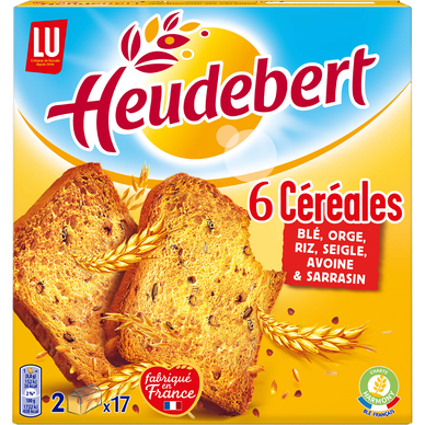 Biscottes Heudebert 6 céréales 300g (lot de 3) 