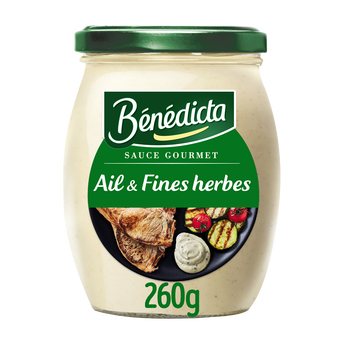 Image de Sauce ail et fines herbes BENEDICTA, bocal de