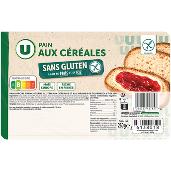 Image de U SANS GLUTEN
Pains aux graines sans gluten