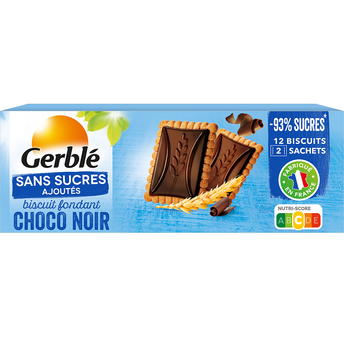 Image de GERBLE - Biscuit fondant chocolat noir sans sucres ajoutés