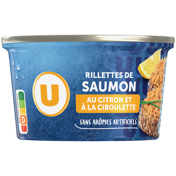 Image de U
Rillettes de saumon citron et ciboulette  boîte de