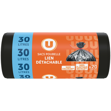 Sac poubelle 40 litres hotsell super u