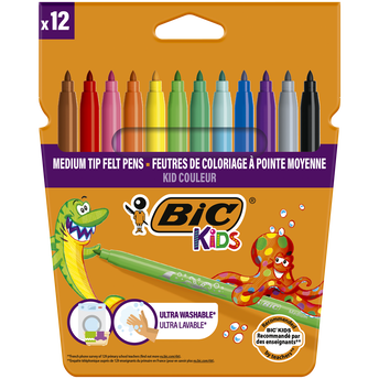 Image de Feutres de coloriage BIC Kids Couleur encre lavable pack de