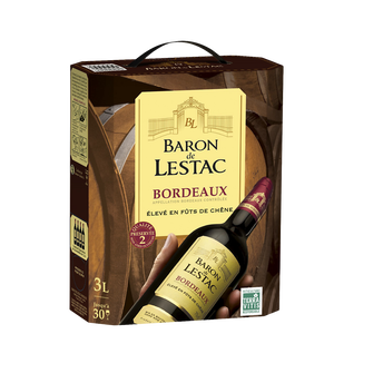 Image de Vin rouge AOP Bordeaux Baron de Lestac, fontaine à vin de