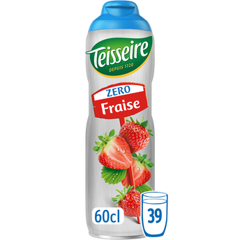 Image de Boisson concentrée à diluer Fraise Zéro sucres TEISSEIRE, bidon