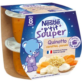 Image de Repas du soir P'TIT SOUPER Quinotto carottes panais
