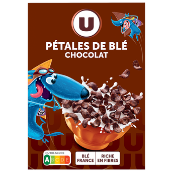 Image de U
Céréales pétales blé goût chocolat - paquet de