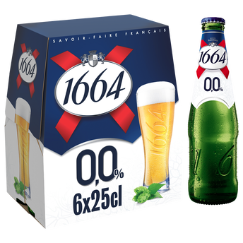 Image de Bière blonde sans alcool 1664, 0,0° - Bouteilles