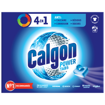 Image de Pastilles anti calcaire 2 en 1 CALGON, 48 tabs
