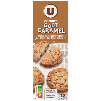Image de U
Cookies goût caramel pépites de chocolat au lait