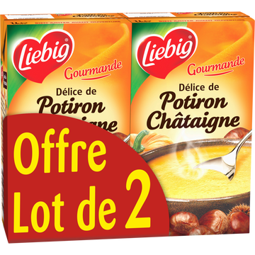Liebig Délice De Potiron Et Châtaignes Richesse D'automne Liebig, 2 Briques De 1l