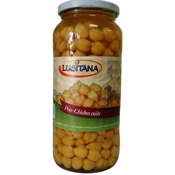 Image de Pois chiches cuits LUSITANA, bocal de
